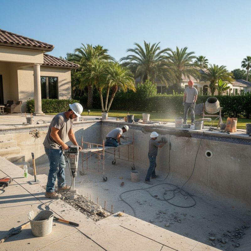 Concrete Pool Coping Repair