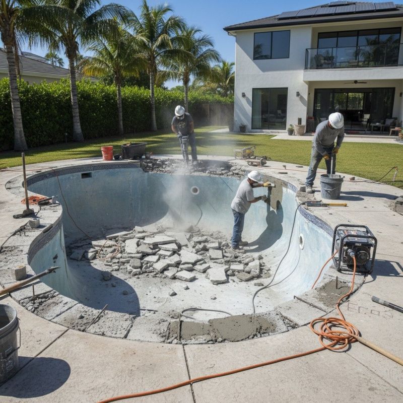 Concrete Pool Coping Repair